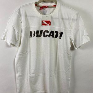 Ducati / Puma Tee. S/S. White. Regular Fit (M)